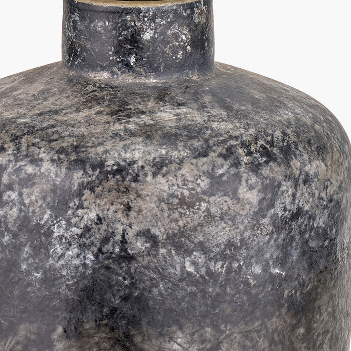 Vulcan Textured Volcanic Effect Grey Small Stoneware Table Lamp Base