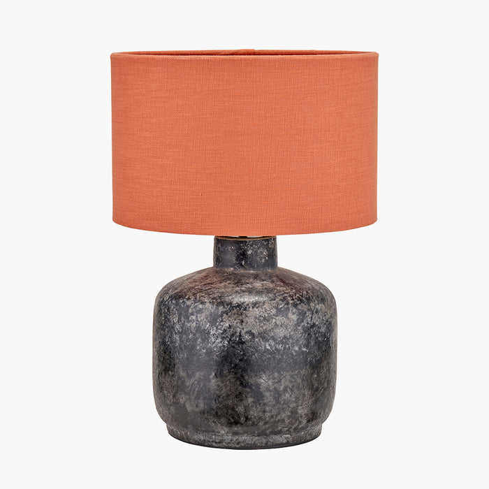 Vulcan Textured Volcanic Effect Grey Small Stoneware Table Lamp Base