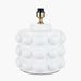 Serenity White Bobbled Ceramic Large Table Lamp Base - 36cm