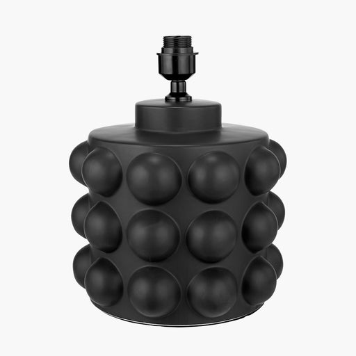 Serenity Black Bobbled Ceramic Large Table Lamp Base - 36cm