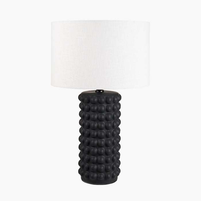 Sohan Black Bobbled Ceramic Tall Table Lamp Base - 48cm