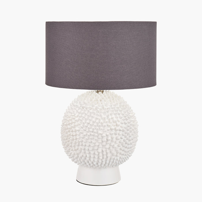 Wrenley Cream Ceramic Sea Urchin Table Lamp Base - 37cm ( Due Back In 29/11/2024 )