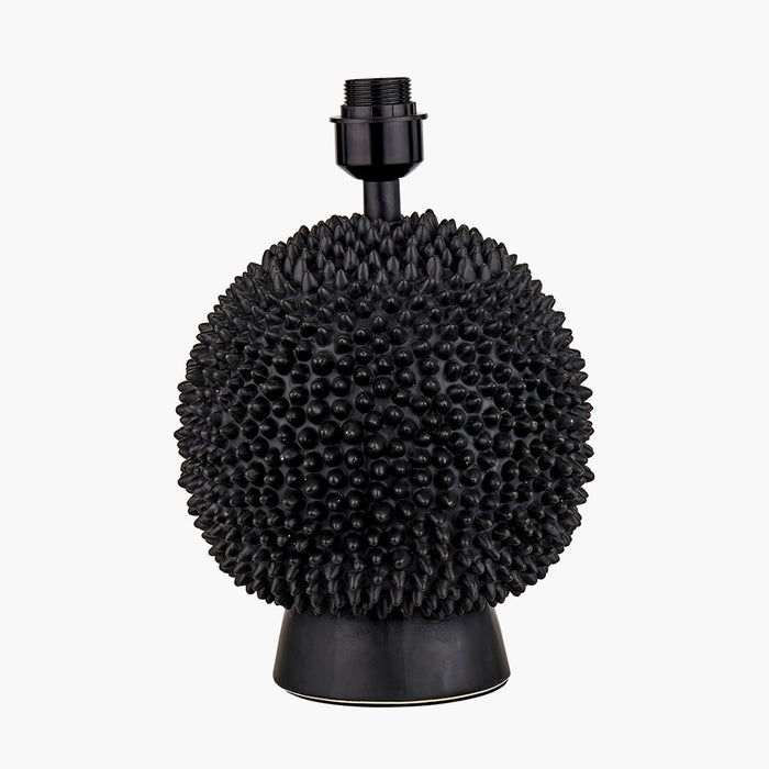 Wrenley Black Ceramic Sea Urchin Table Lamp Base - 37cm ( Due Back In 29/11/2024 )