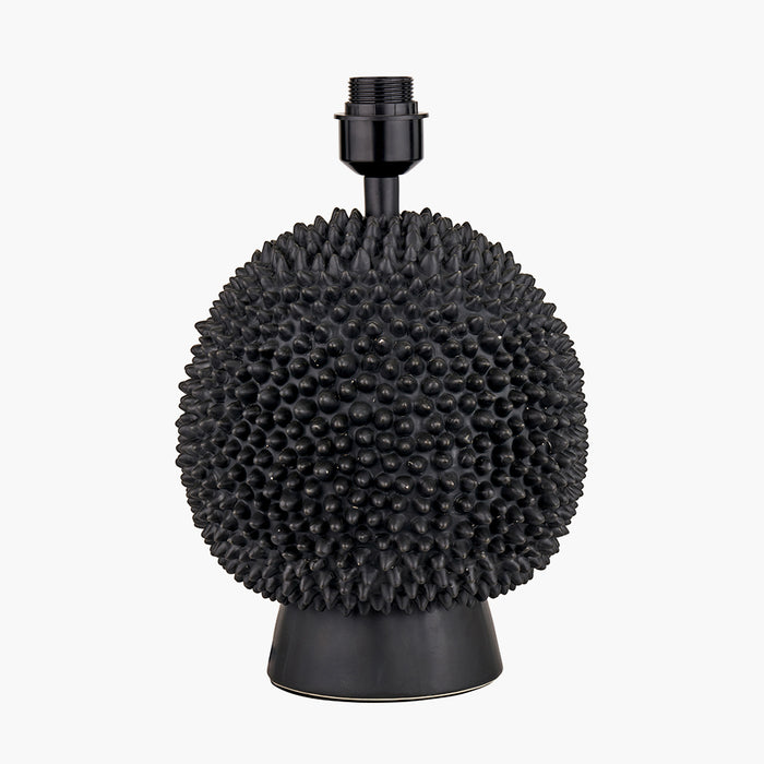 Wrenley Black Ceramic Sea Urchin Table Lamp Base - 37cm ( Due Back In 29/11/2024 )