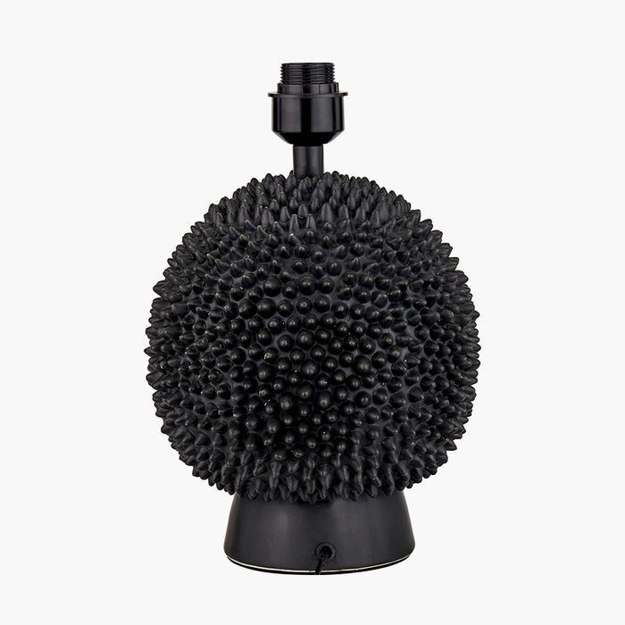 Wrenley Black Ceramic Sea Urchin Table Lamp Base - 37cm ( Due Back In 29/11/2024 )