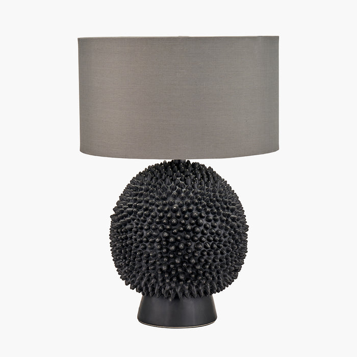 Wrenley Black Ceramic Sea Urchin Table Lamp Base - 37cm ( Due Back In 29/11/2024 )