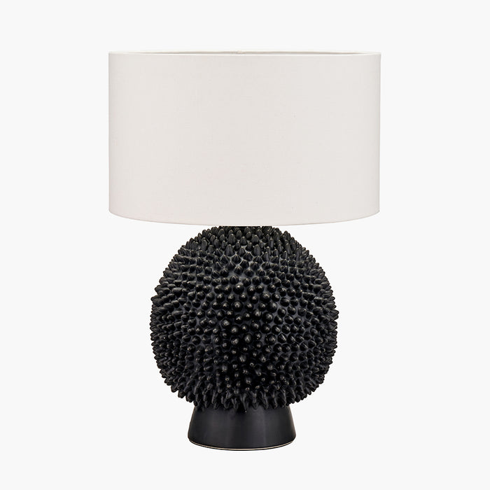 Wrenley Black Ceramic Sea Urchin Table Lamp Base - 37cm ( Due Back In 29/11/2024 )