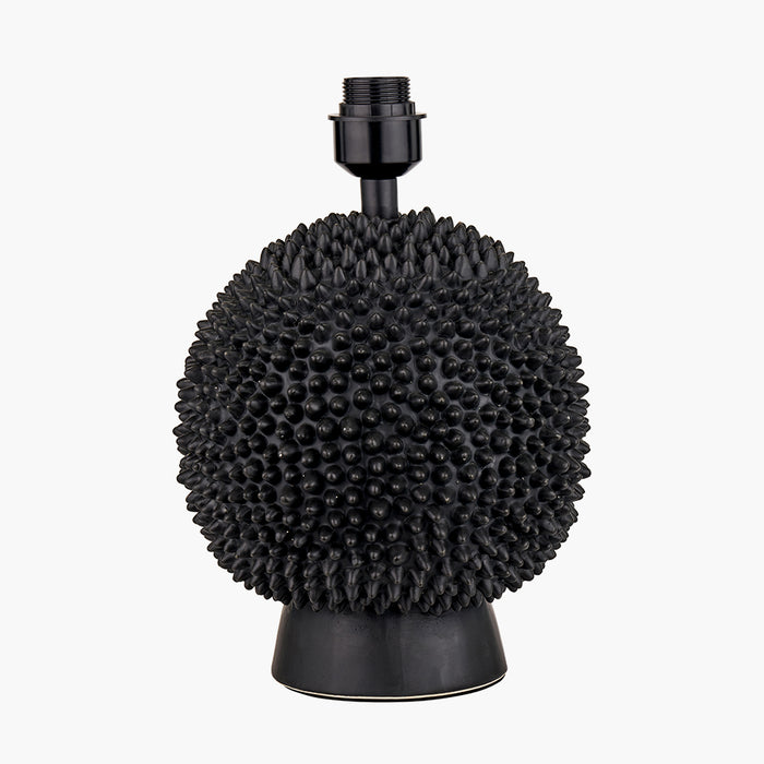 Wrenley Black Ceramic Sea Urchin Table Lamp Base - 37cm