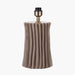 Devony Taupe Pleated Ceramic Table Lamp Base - 39cm