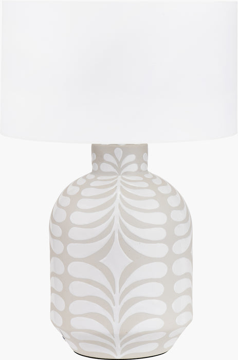 Grey and White Pattern Ceramic Table Lamp Base - 40cm