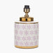 Thea Lilac and Gold Leaf Ceramic Table Lamp Base - 33cm