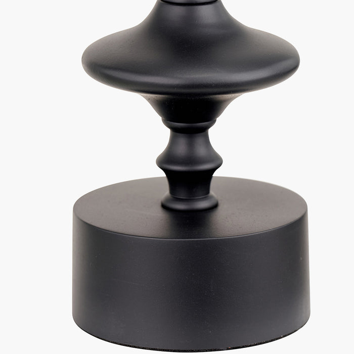 Emilio Matt Black Candlestick Table Lamp Base - 55cm ( Due Back In 15/10/2024 )