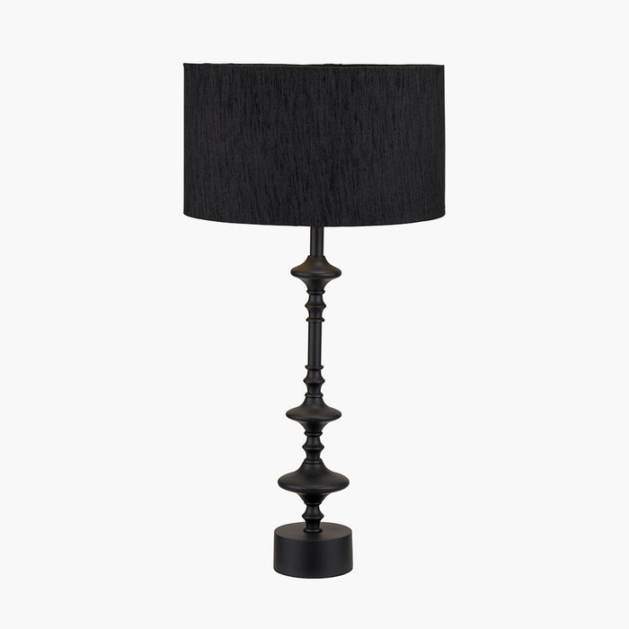 Emilio Matt Black Candlestick Table Lamp Base - 55cm ( Due Back In 15/10/2024 )