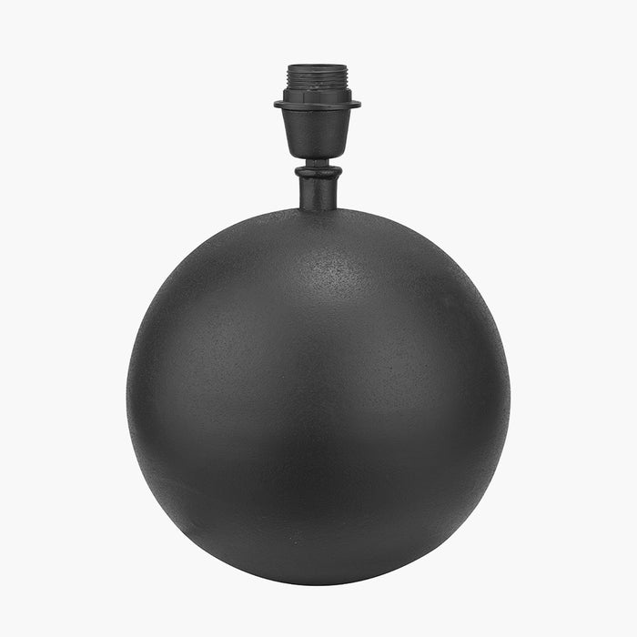 Benio Matt Black Metal Spherical Table Lamp Base - 34cm ( Due Back In 15/11/2024 )