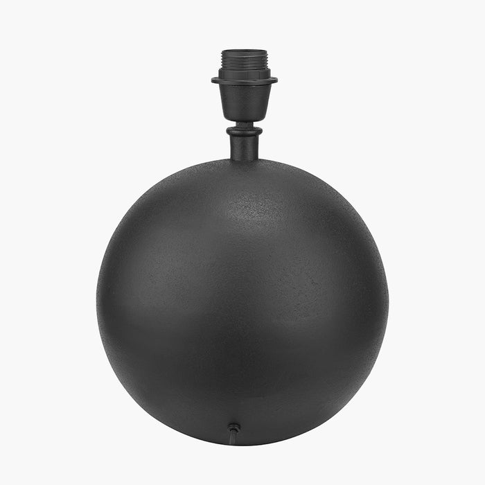 Benio Matt Black Metal Spherical Table Lamp Base - 34cm ( Due Back In 15/11/2024 )