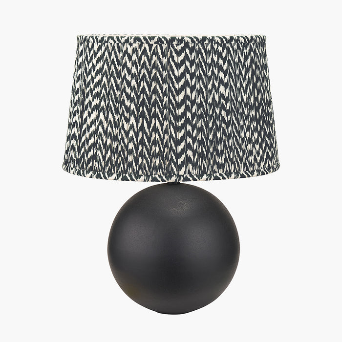 Benio Matt Black Metal Spherical Table Lamp Base - 34cm ( Due Back In 15/11/2024 )