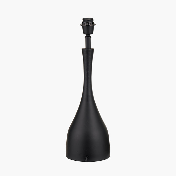 Llora Matt Black Metal Curved Table Lamp Base - 52cm ( Due Back In 15/11/2024 )