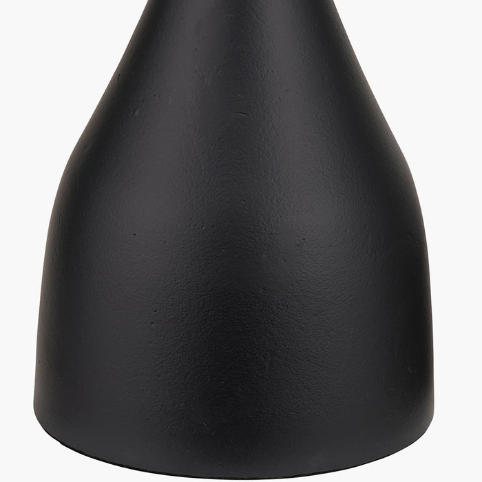 Llora Matt Black Metal Curved Table Lamp Base - 52cm ( Due Back In 15/11/2024 )