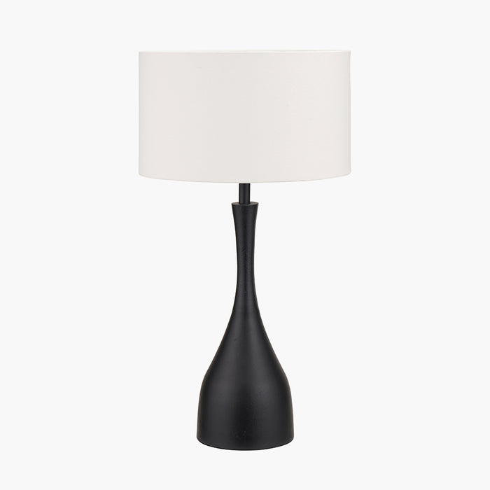 Llora Matt Black Metal Curved Table Lamp Base - 52cm ( Due Back In 15/11/2024 )