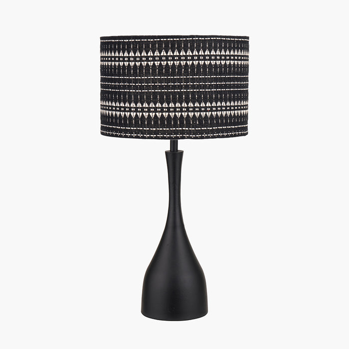 Llora Matt Black Metal Curved Table Lamp Base - 52cm ( Due Back In 15/11/2024 )