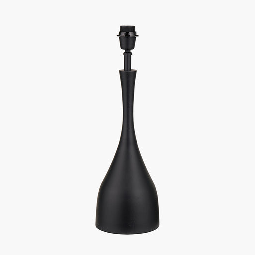 Llora Matt Black Metal Curved Table Lamp Base - 52cm