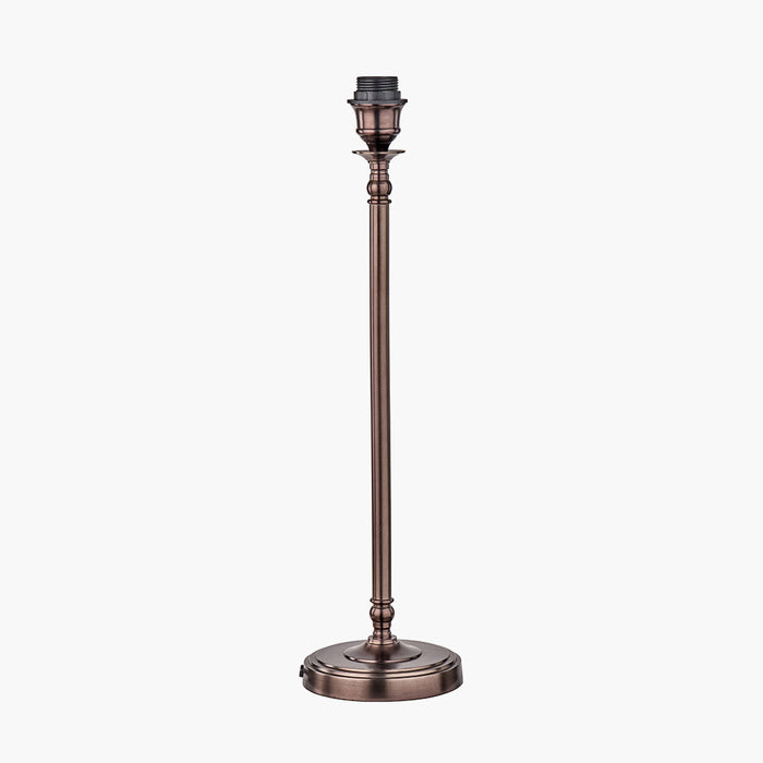 Piero Antique Bronze Metal Candlestick Table Lamp Base - 58cm