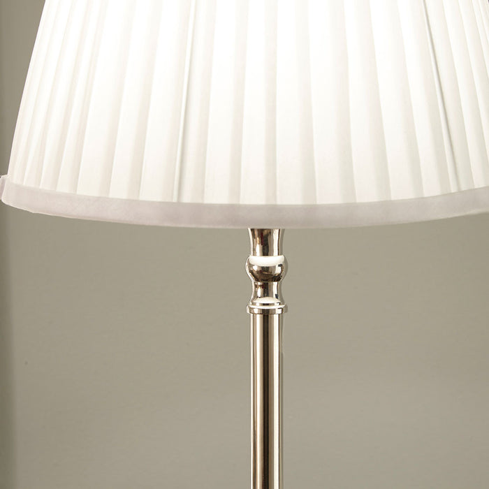 Elegant Nickel Candlestick Lamp Base