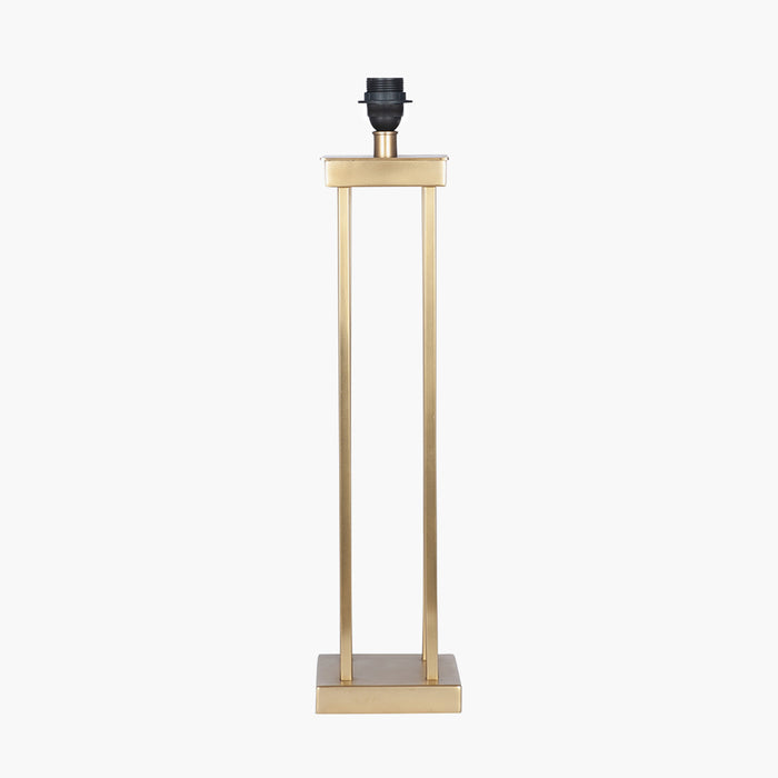 Langston Table Lamp Base, Satin Brass Metal ( Due Back In 29/11/24 )