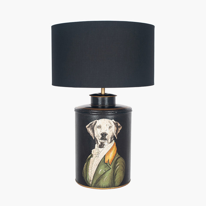 Black Hand Painted Pointer Dog Table Lamp Base