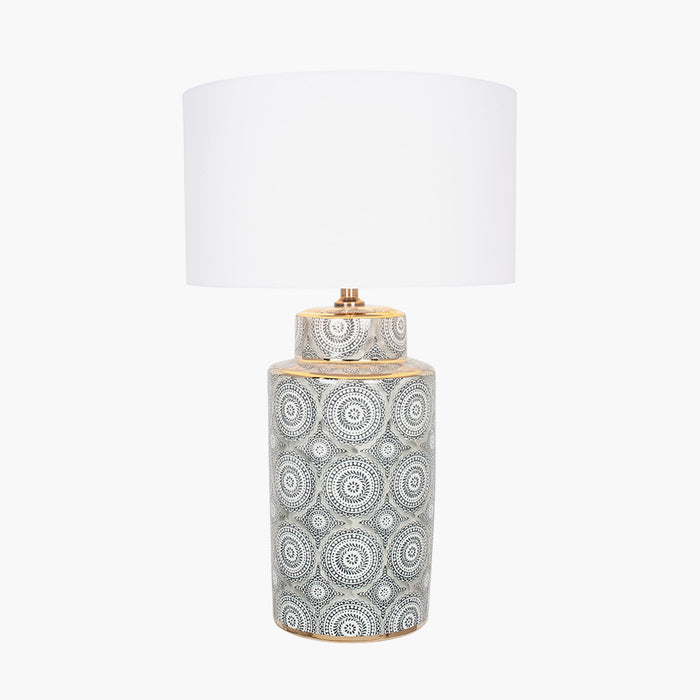 Kari Circle Pattern Ceramic Table Lamp Base