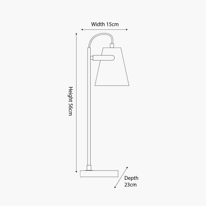 Theia Grey & Satin Nickel Task Table Lamp