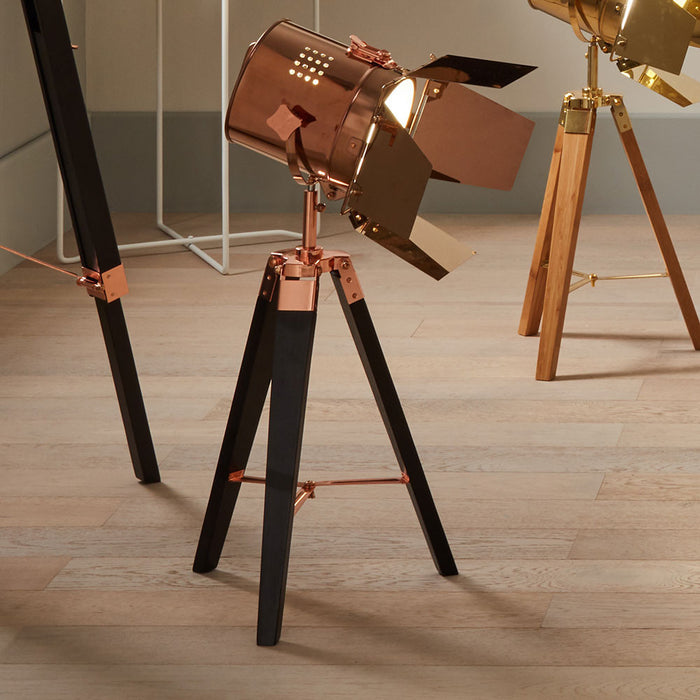 Hereford Copper & Black Tripod Table Lamp