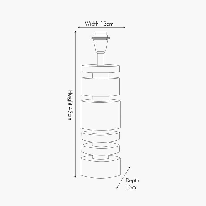 Architectural Lamp Base in Champagne Gold ( Due Back In 15/12/24 )