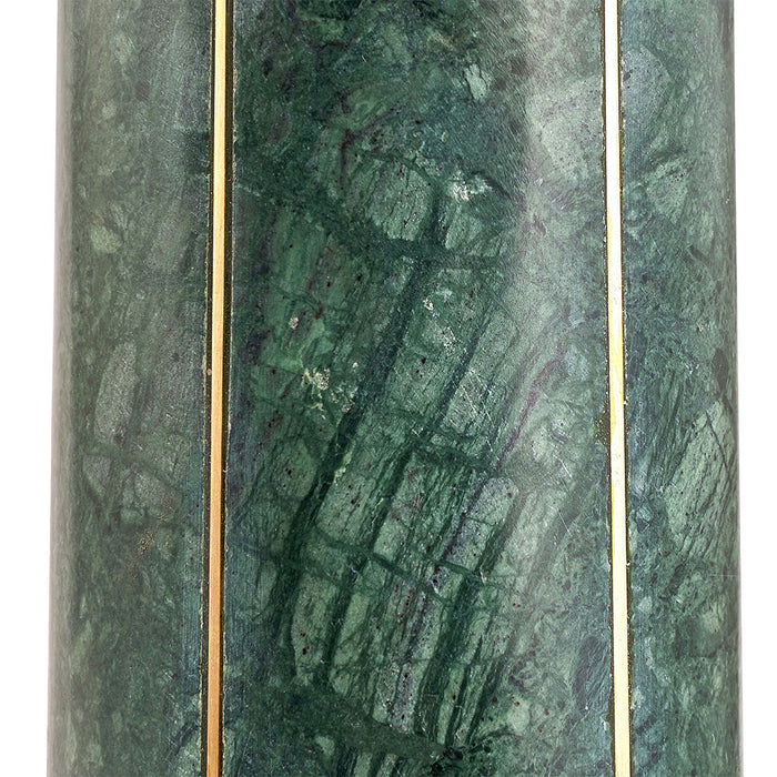 Venetia Green Marble & Gold Metal Tall Table Lamp