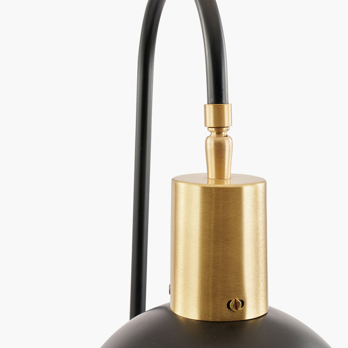 Mayfair Contemporary Table Lamp, Matt Black & Gold, Metal ( Due Back In29/11/24 )