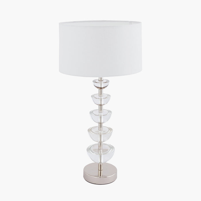 Rosa Glass & Silver Table Lamp