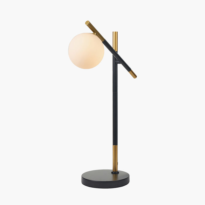 Modern Black & Gold Metal Table Lamp