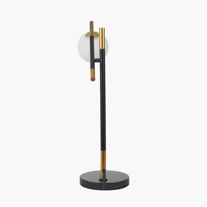 Modern Black & Gold Metal Table Lamp