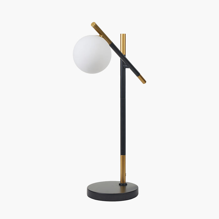 Modern Black & Gold Metal Table Lamp