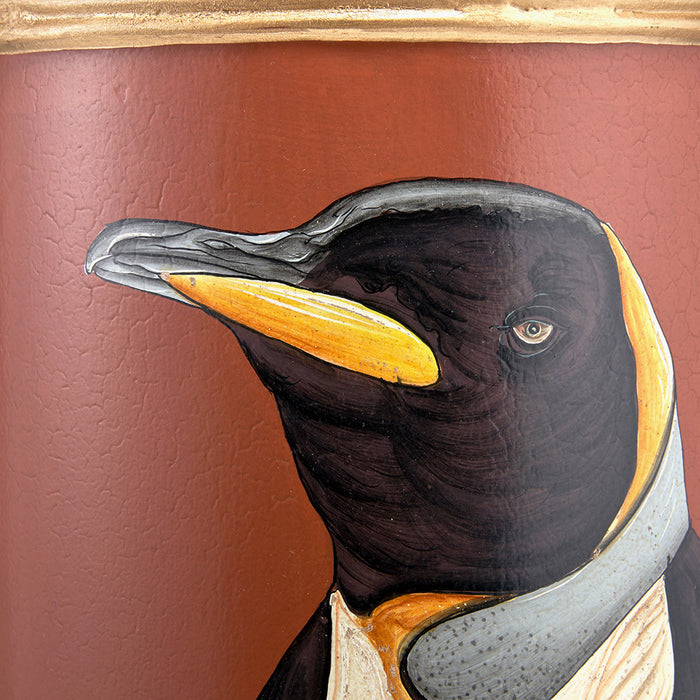 Penguin Tobacco & Gold H& Painted Metal Table Lamp Base