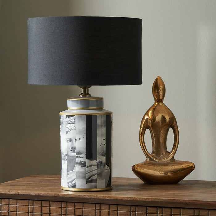 Fenella Black & White Photographic Design Table Lamp