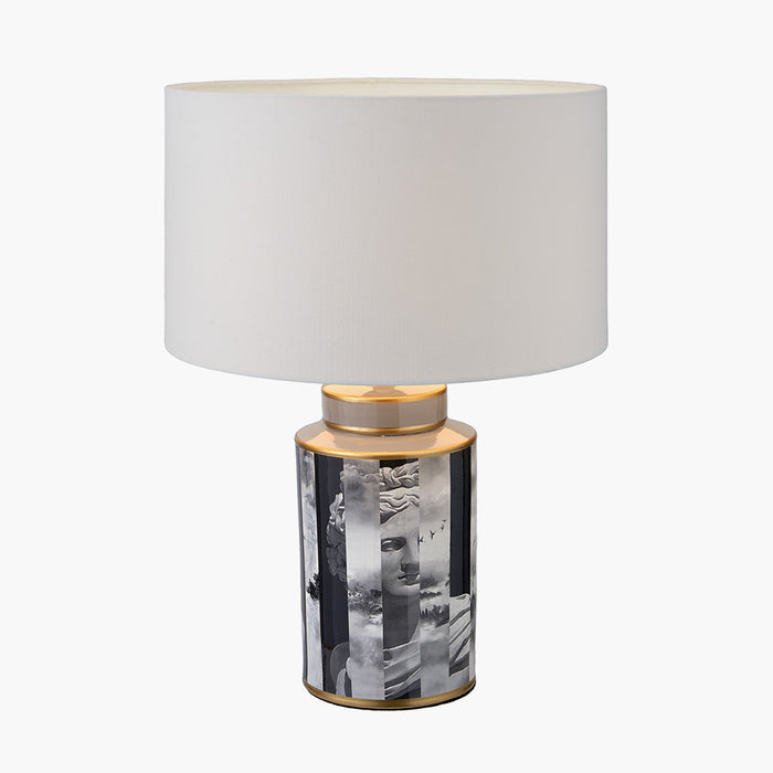 Fenella Black & White Photographic Design Table Lamp