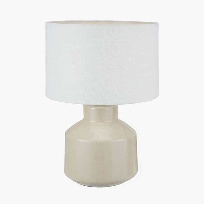 Nora Cream Crackle Effect Table Lamp ( Due Back In 10/12/24 )