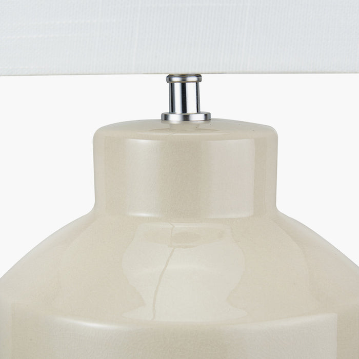 Nora Cream Crackle Effect Table Lamp ( Due Back In 10/12/24 )