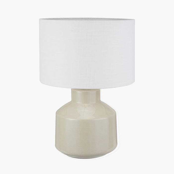 Nora Cream Crackle Effect Table Lamp ( Due Back In 10/12/24 )