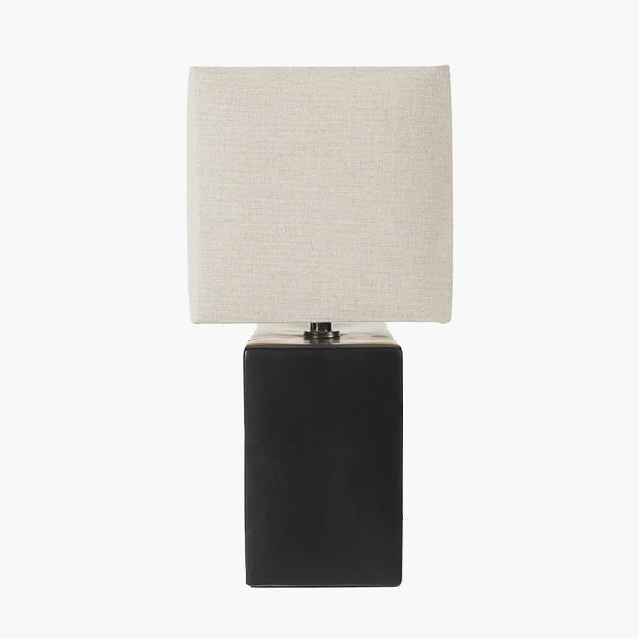 Holden Black Ceramic Table Lamp, Beige Shade ( Due Back In 15/02/25 )