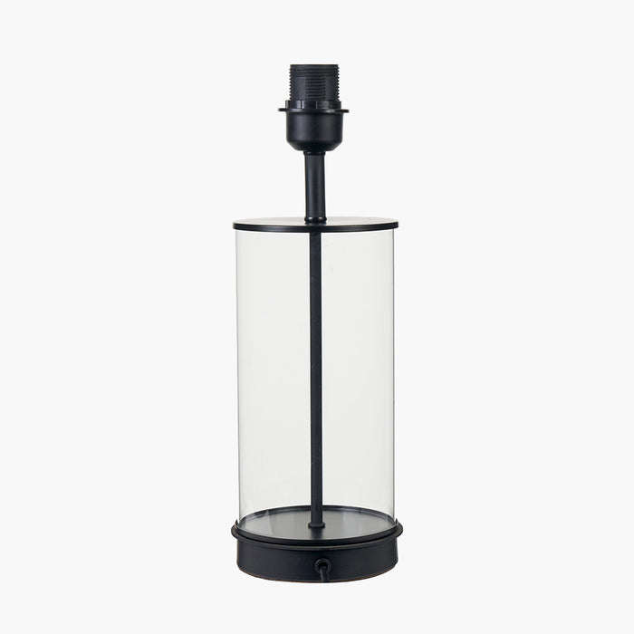 Westwood Clear Glass & Black Metal Table Lamp