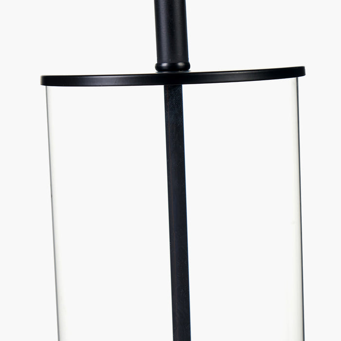 Westwood Clear Glass & Black Metal Table Lamp