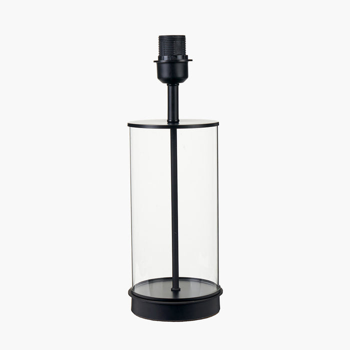 Westwood Clear Glass & Black Metal Table Lamp