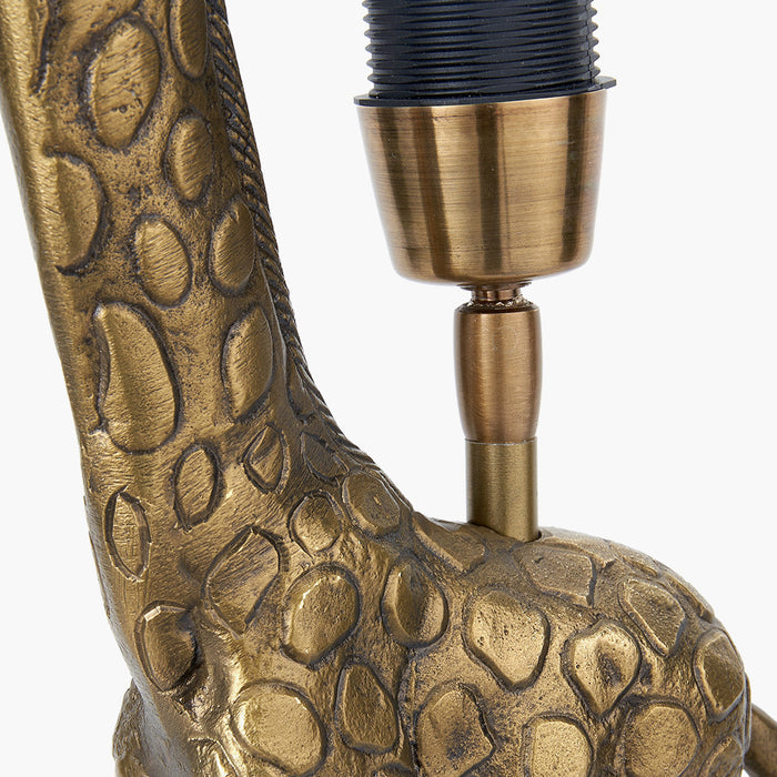 Savanna Antique Brass Metal Giraffe Table Lamp